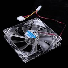 4 Colorful LED Light 120mm Game Computer PC Clear Case Fan Quad Heatsink CPU Cooling Fan Cooler Brand New 2024 - buy cheap