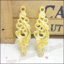 75 pcs Charms Flower Pendant  Gold plated  Zinc Alloy Fit Bracelet Necklace DIY Metal Jewelry Findings 2024 - buy cheap
