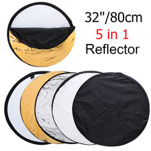 32" 80cm 5 in 1 Round Photography/Photo Reflector New Portable Collapsible Light Round Reflector with Zipped Round Carrying Bag 2024 - buy cheap