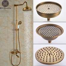 Luxury Rainfall Shower Mixer Faucet In Wall Bath Shower Set Rainfall 8" Brass Shower Head Tub Shower Mixer Tap with Handshower 2024 - buy cheap