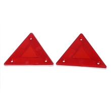 2 Pcs Triangle Warning Reflector Alerts Safety Plate Rear Light Trailer Fire Truck Car 2024 - buy cheap