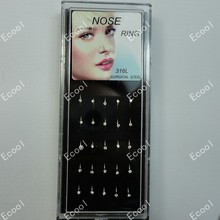 40pcs Whole Jewelry Lots  316L Surgical Steel Nose Studs Rings Free Shipping LB226 2024 - buy cheap
