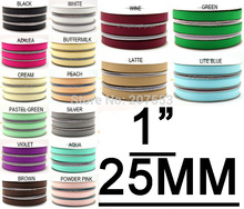 Free Shipping  1" Inch (25mm) Solid Color Grosgrain Ribbon Tape Clothing Accessories Cards Ribbon 2024 - buy cheap