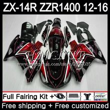 Kit For KAWASAKI Hot red blk NINJA ZX 14R ZZR 1400 ZX14R 12 13 14 15 16 73HC.18 ZZR1400 ZX-14R 2012 2013 2014 2015 2016 Fairing 2024 - buy cheap