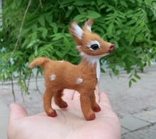 about 7x8cm simulation mini sika deer polyethylene&fur model prop handicraft home decoration gift b1739 2024 - buy cheap