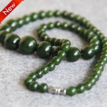 2021 New 6-14mm Natural Green Stone Chalcedony Necklace Gifts Women Girls Gifts Beads Stone 18inch Fashion Jewelry Making Design 2024 - buy cheap