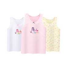 Baby Girls Tanks Tops 3pcs/lot  Solid Children Vest Beach Kids Underwear 95% Cotton girl Sleeveless T-shirts VE019 2024 - buy cheap