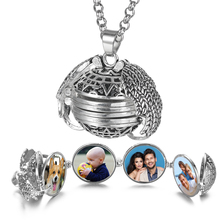 DIY Magic 4 Photos Pendant Memory Floating Locket Necklace Angel Wings Flash Fashion Album Box Necklaces for Women Gift 2024 - buy cheap