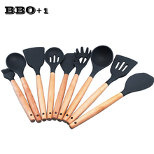 Kitchen Cooking Tools set silicone scraper spatula Kitchenware Kitchen Supplies helpers Accessories Heat-Resistant Baking Spoon 2024 - buy cheap
