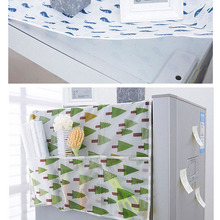 Cubierta de refrigerador impermeable con estampado de PEVA para el hogar, con bolsa de almacenamiento, para limpieza de cocina, accesorios, suministros 2024 - compra barato