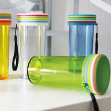 2016   Fashion colorful Rainbow  transparent portable bottle  water bottle 2024 - buy cheap