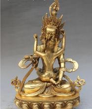 Estátua de cobre 12 "de bronze chinês vajradara vajrabava deusa yab-yum estátua de buda feliz 2024 - compre barato
