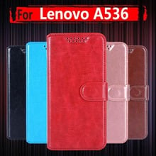 Hot Sale ! For Lenovo A536 Phone Bag Luxury Stand PU Leather Flip Case For Lenovo A 536 A358T Phone Skin Cover With Card Holder 2024 - buy cheap