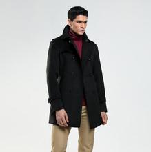 Casual woolen coat men trench coats long sleeves overcoat mens cashmere coat casaco masculino england spring autumn korean 2024 - buy cheap