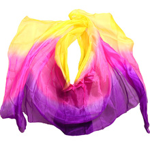 2019 design 100% real silk belly dance veil, cheap dance veils,tari  veil wholesale 250 270*114cm Yellow  Rose Purple 2024 - buy cheap