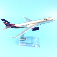 Aeroflot de aire de aleación de Metal para niños, Avión de Airbus A330 de las aerolíneas rusas, modelo de avión con soporte, juguetes para regalo 2024 - compra barato