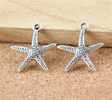 20pcs/lot 20x19mm Two Colors Plated Starfish Charms Pendant DIY Handmade Jewelry Accessories 2024 - buy cheap