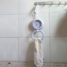 Relógio de parede de chuveiro de banheiro, relógio de pendurar com gancho de toalha em anel, à prova de água, silenciosamente, para pendurar ou suporte 2024 - compre barato