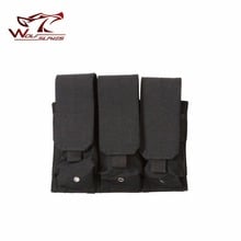 MOLLE-bolsa Triple M4 Airsoft, bolsa táctica militar de camuflaje, accesorios de caza, soporte para cinturón Mag 2024 - compra barato