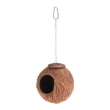 Bird Parrot Nest Natural Coconut Shell Hanging Chain Cage Toys Swing House Finch 2024 - buy cheap