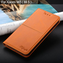 Funda de cuero con tapa para xiaomi mi5, carcasa de lujo Vintage con ranura de tarjeta de soporte, de negocios para Xiaomi Mi5 Mi 5 2024 - compra barato