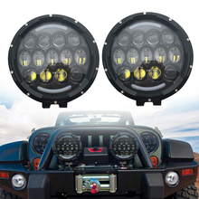 Luz led de trabajo redonda de 7 pulgadas para Jeep, Faro de parachoques con soporte de 105W, para camiones Offraod 4x4, jeep wrangler 2024 - compra barato