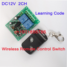 12V 2CH Radio Frecuencia mando inalámbrico de radiofrecuencia sistema de interruptor receptor placa y controlador transmisor código de aprendizaje M4L4T4 2024 - compra barato