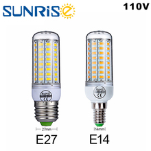 Светодиодный индикатор E14 E27 светодиодный лампы 5730 110 V Кукуруза лампы 24 36 48 56 69 72 светодиодная люстра Таблица светодиодн 2024 - купить недорого