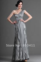 Vestido de noite longo cinza com um ombro, vestuário formal para festa 2024 - compre barato