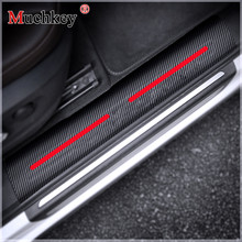 Car-Styling For Fiat 124 Spider 2017 2018 Car Door Sill Plates Stickers Scuff Plate 4D Carbon Fiber  Sticker 2024 - buy cheap