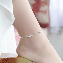 Everoyal Cute Silver Ball Anklets For Girl Bride Wedding Jewelry Fashion 925 Silver Bracelet For Women Jewelry Charm Summer Gift 2024 - buy cheap