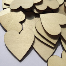 Corazón de amor de madera rústico, adornos de dispersión para mesa de boda, manualidades decoración DIY, 1-100 Uds. 2024 - compra barato