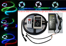 Tira de LED impermeable DC12V, 5M, 10m, RGB 133, color de sueño 6803 IC, 5050 + mando a distancia RF + fuente de alimentación de 12V, equipo LED RGB 2024 - compra barato