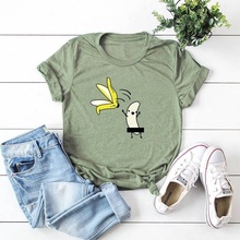 Funny banana graphic women unisex cute kawaii grunge tumblr street style hipster young fashion quote vintage fast delivery tees 2024 - buy cheap