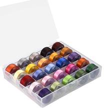25pcs Colorful Sewing Threads + Plastic 25 Bobbins Sewing Machine Plastic Spools for Home Handwork Accessories Sewing Tools -30 2024 - buy cheap