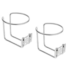 1 Pair Stainless Steel Boat Cup Drink Holder Bottle Holder For Marine Yacht Truck RV Car Trailer Etc Door Mount Cup Holder Stand 2024 - buy cheap