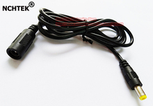 Nchtek-adaptador de tomada dc para fêmea, 5.5x2.1mm, conector macho para fêmea, extensor, cabo para cctv, 5.5/2.1mm, fm, 1.2m, frete grátis, 25 peças 2024 - compre barato