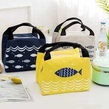 1PCs/Set New Fresh Insulation Cold Bales Thermal Oxford Lunch Bags Waterproof Convenient Leisure Bags Cute Fish Tote Bags Bolsas 2024 - buy cheap