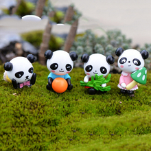 4 Pcs/lot mini panda fairy garden miniatures resin crafts figurines for home decoration accessories 2024 - buy cheap
