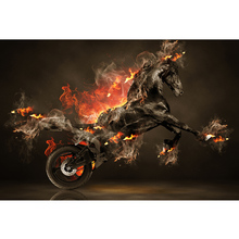 Full Square Drill 5D DIY Diamond Painting "horse Motorcycle" Embroidery Cross Stitch Mosaic Home Decor Gift Y1185 2024 - buy cheap