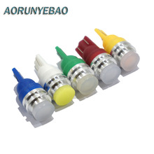 AORUNYEBAO 10 шт. T10 3d led 194 168 w5w Свет автомобиля cob источник Супер яркая лампа указатель поворота авто лампа парковочные огни 12В Белый 2024 - купить недорого