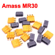 5pair/lot Amass MR30 Connector Plug With Sheath Female and Male Upgrated of XT30 for RC Lipo Battery RC Multicopter Airplane 2024 - buy cheap