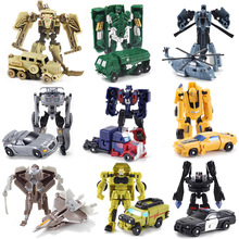 Mini Transformation Cars Classic Robot Car Kid Toys For Children Action Toy Figures Plastic Education Deformation Boys Gifts 2024 - buy cheap