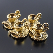 40pcs/pack Vintage Antique Gold Alloy Coffee Cup Wineglass Man Charms Necklace Pendants Handmade Craft Jewelry Findings 31847 2024 - buy cheap