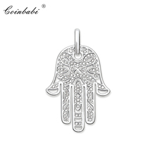 Pendant Hand of Fatima 925 Sterling Silver For Women & Men Trendy Gift Europe Style Soul Factory Jewelry Pendant Fit  Necklace 2024 - buy cheap