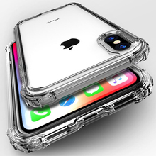Противоударный бампер прозрачный силиконовый телефонный чехол для iPhone X XS XR XS Max 8 7 6 6 S плюс 5 5S SE очистите защитные чехлы 2024 - купить недорого