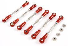 CNC Aluminum Front and Rear Upper Suspension Turnbuckles and Steering Turnbuckle Kit for Rovan LT SLT LOSI 5IVE-T 2024 - buy cheap