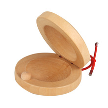 music instruments castanet child musical instrument toy log wood castanet plate 2024 - buy cheap