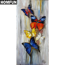 Homfun 5d pintura de diamante diy em ponto cruz "desenho borboleta", decoração de casa, strass completa, incrustação de diamante, bordado a00344 2024 - compre barato