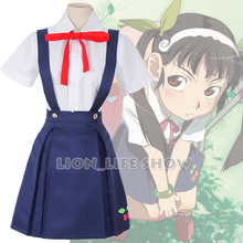 Monogatari Series Hachikuji Mayoi School Uniform Cosplay Costume Suspender Skirt 2024 - buy cheap